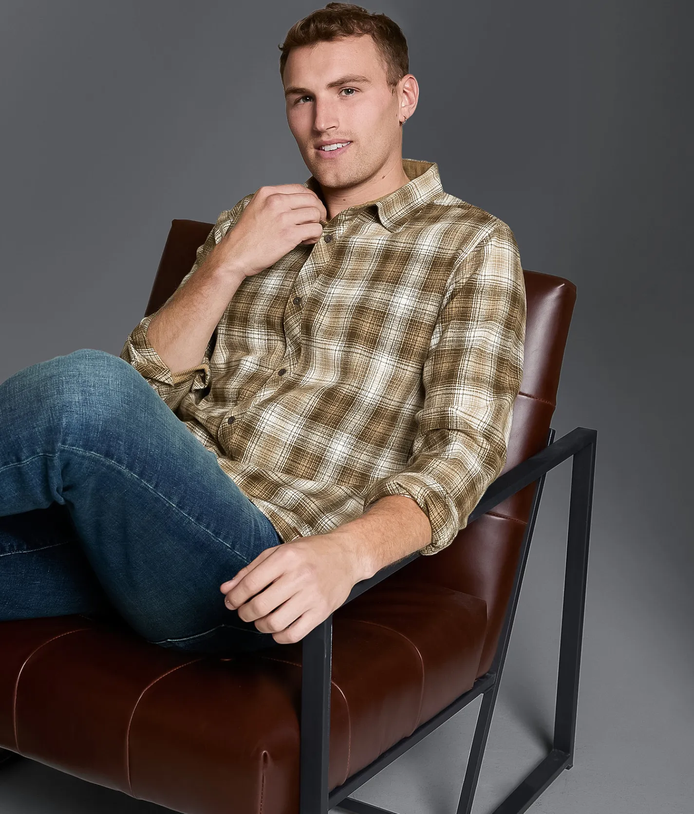 Outpost Makers Standard Flannel Shirt Brown Outlet