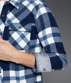 Tops | Outpost Makers Standard Flannel Shirt Navy