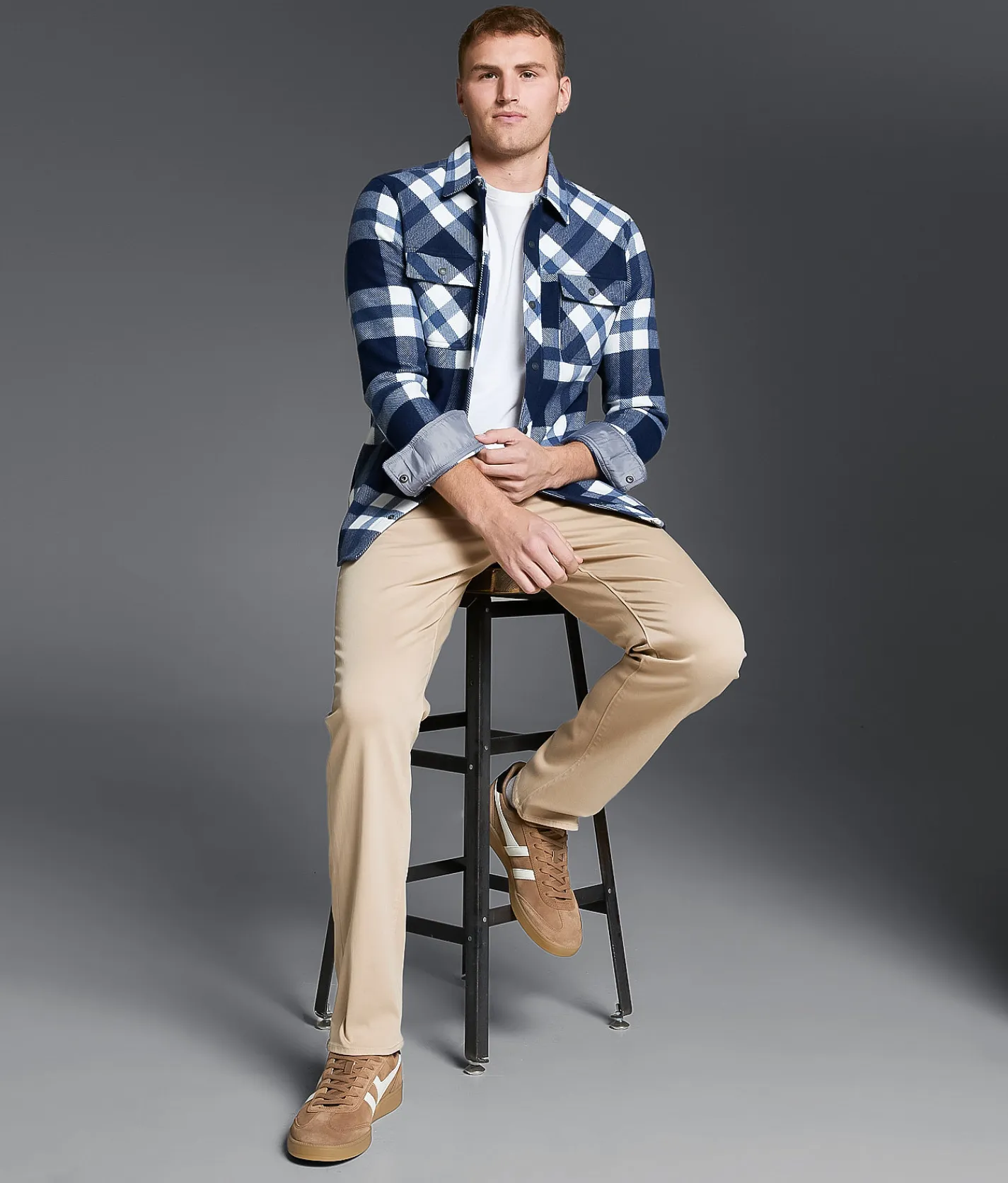 Tops | Outpost Makers Standard Flannel Shirt Navy