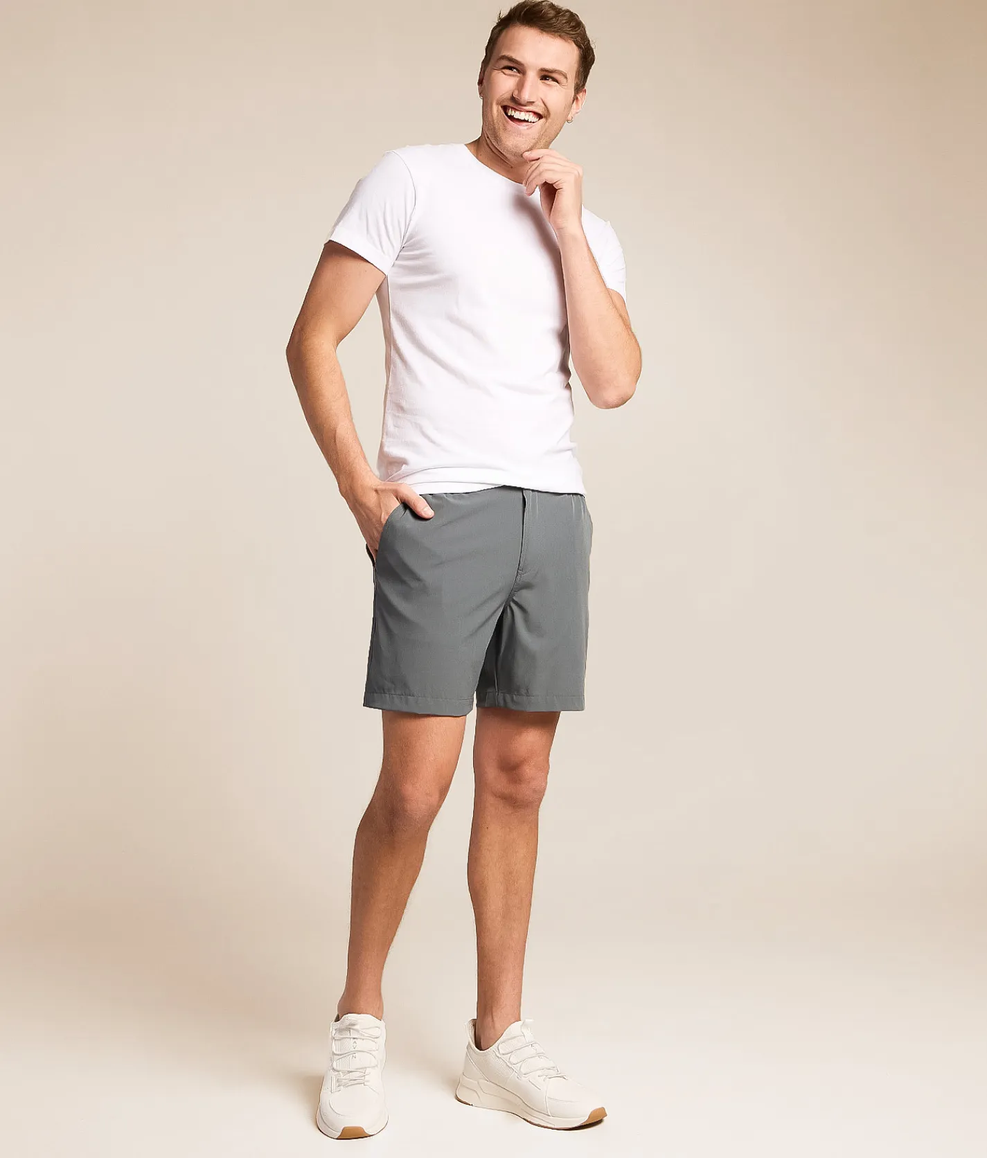 Shorts | BURLEBO Standard Performance Hybrid Performance Short River Rock Grey