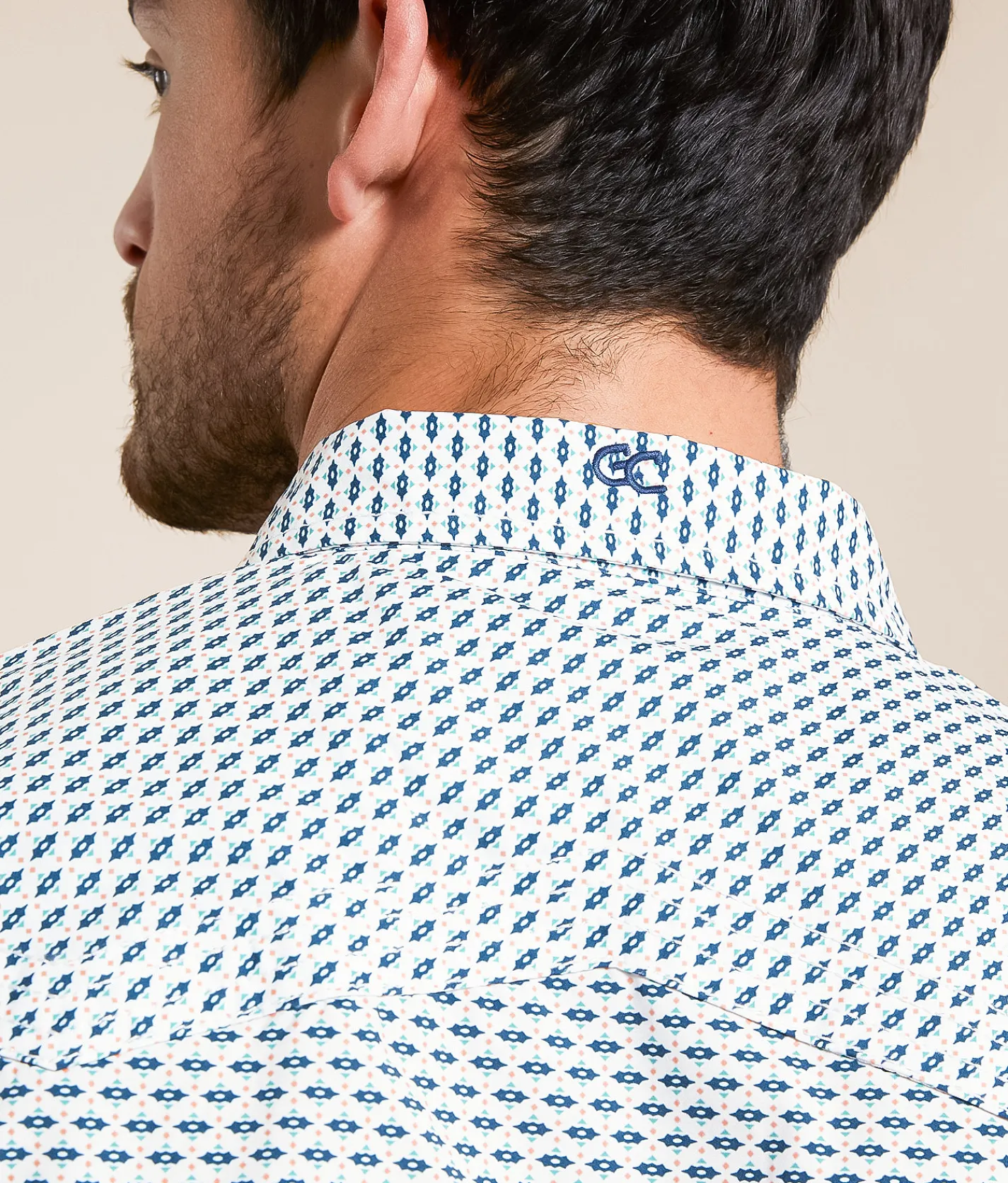 Gentry County Standard Performance Shirt White Blue Coral