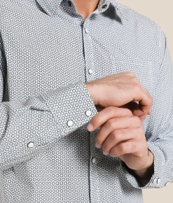 Tops | Gentry County Standard Performance Shirt White Blue Black
