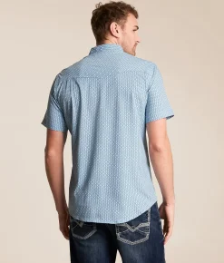 Tops | Gentry County Standard Performance Stretch Shirt Light Blue White