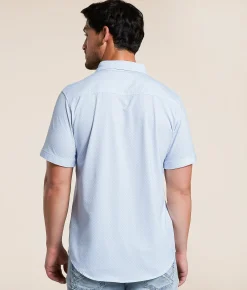 J.B. Holt Standard Performance Stretch Shirt White Blue Hot