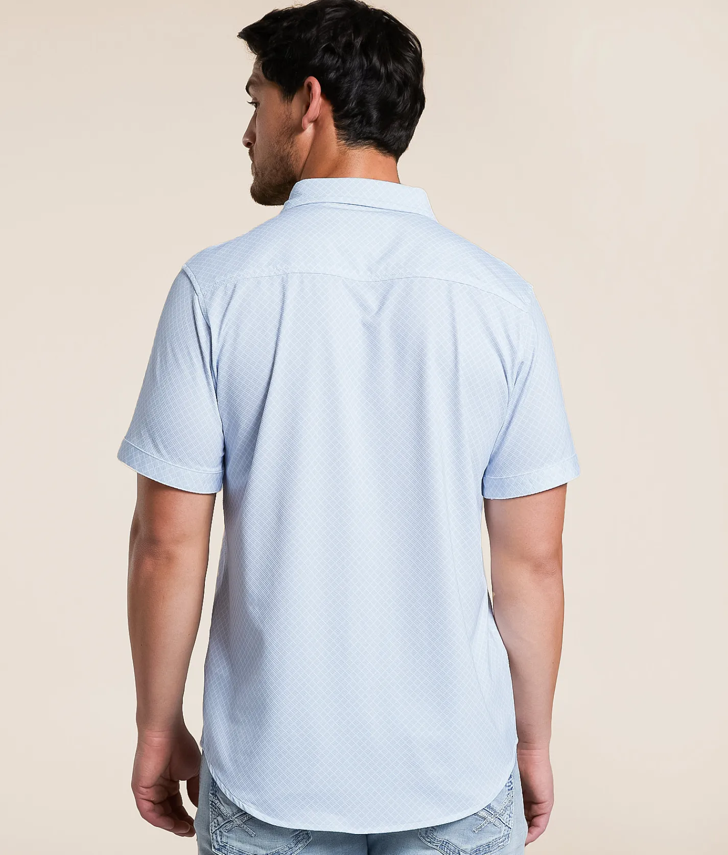 J.B. Holt Standard Performance Stretch Shirt White Blue Hot