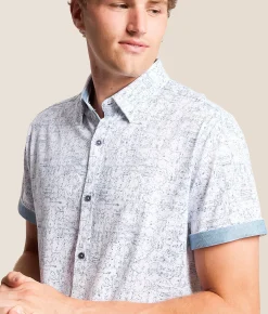 J.B. Holt Standard Performance Stretch Shirt White Navy Best