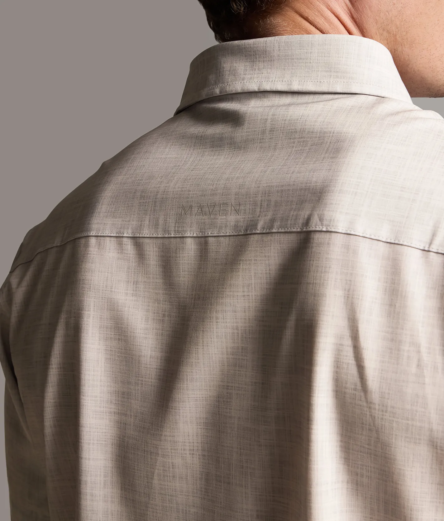 Maven Co-op Standard Performance Stretch Shirt Cream Tan Clearance