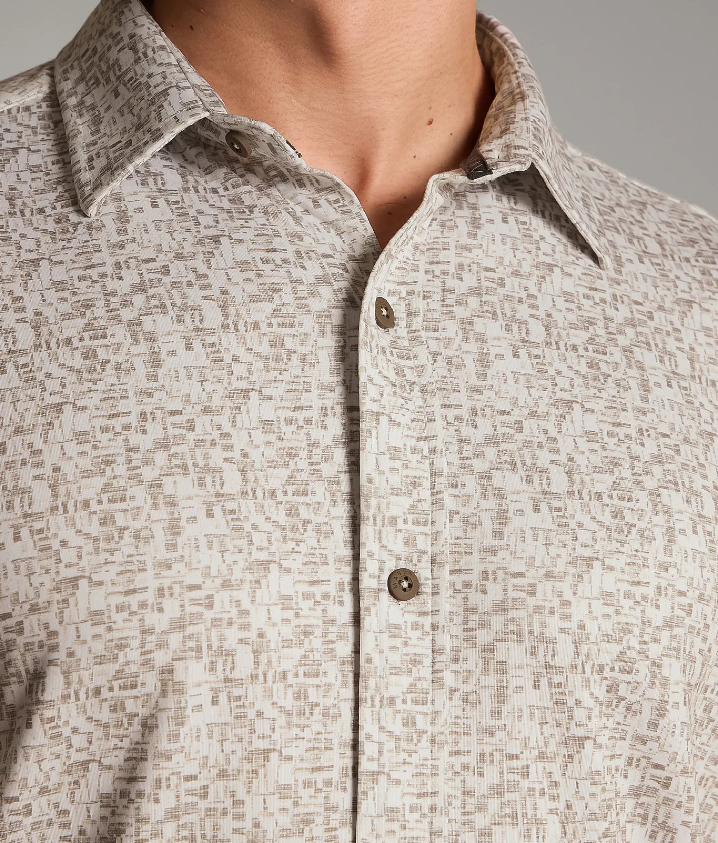 Maven Co-op Standard Performance Stretch Shirt White Tan Sale