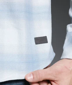 Outpost Makers Standard Plaid Shirt White Blue Discount