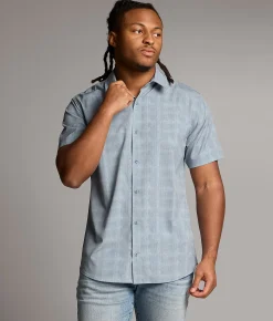Tops | Maven Co-op Standard Ripstop Performance Stretch Shirt Light Grey Blue