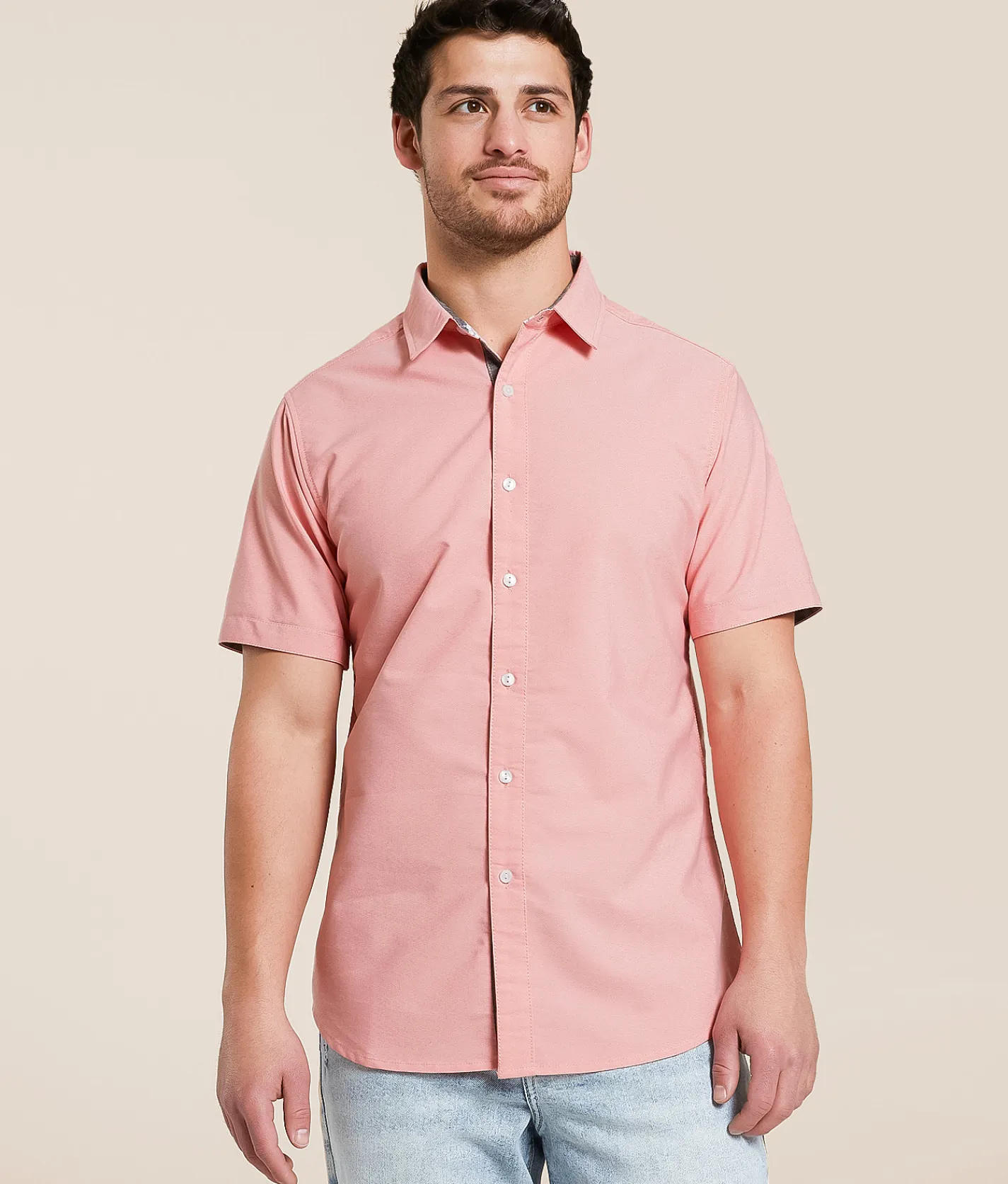 Tops | Departwest Standard Solid Shirt Coral