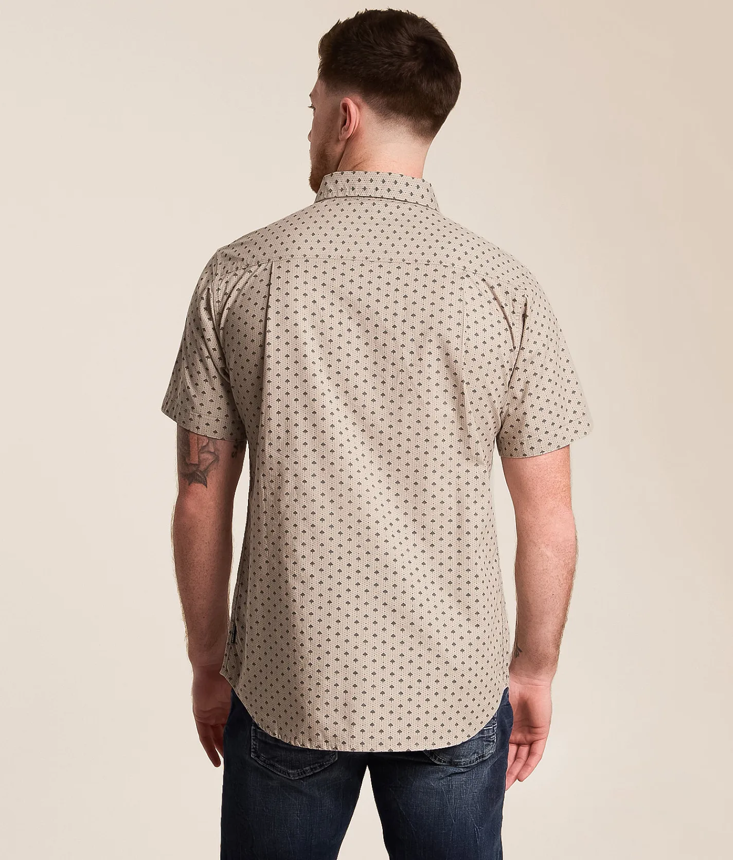 Departwest Standard Stretch Shirt Tan Black Hot