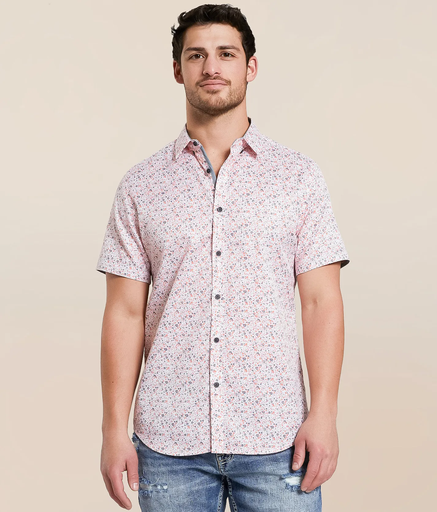 Tops | J.B. Holt Standard Stretch Shirt White Coral