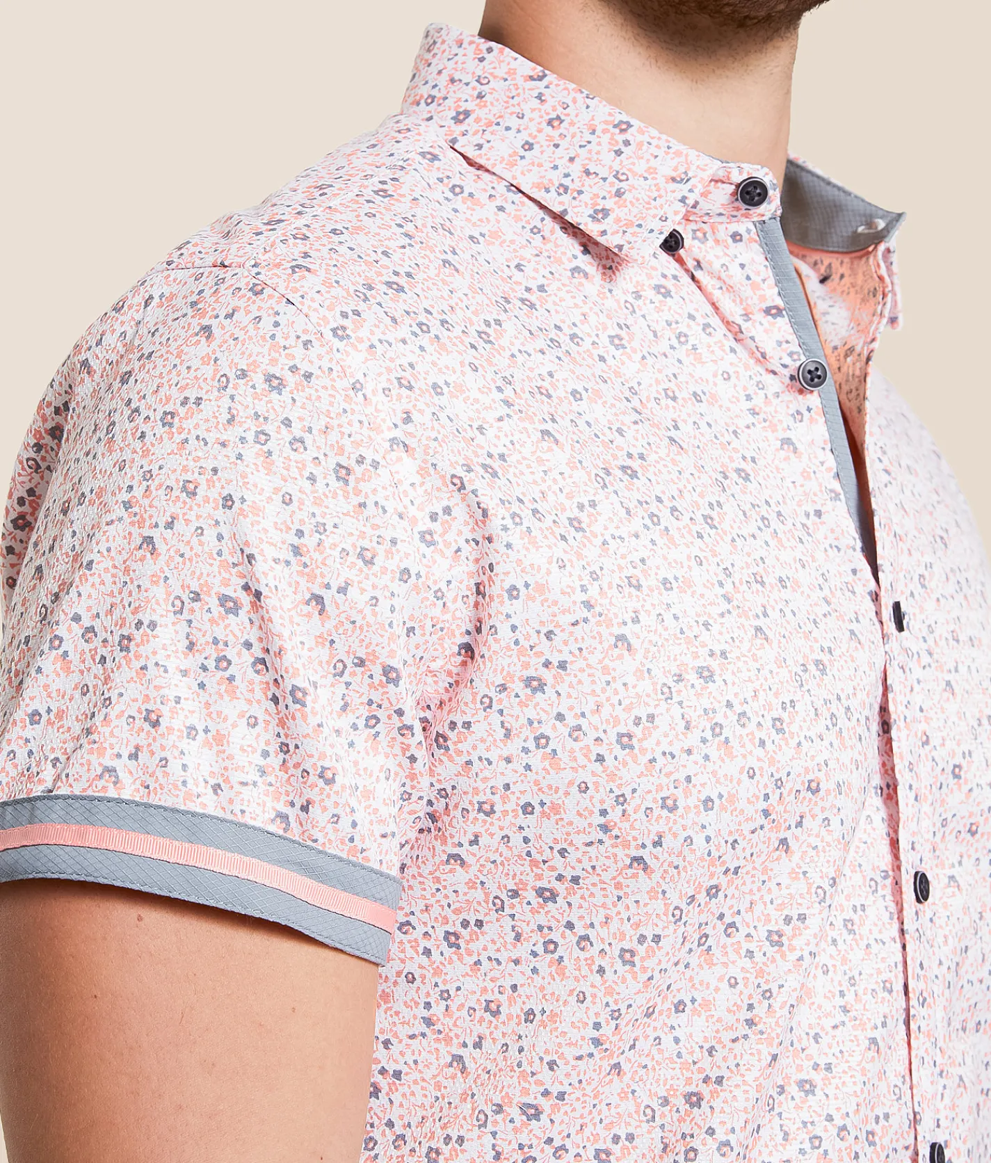 Tops | J.B. Holt Standard Stretch Shirt White Coral