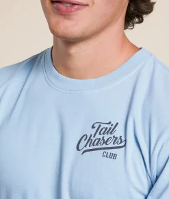 Graphic T-Shirts | Tail Chasers Club Stand Ready T-Shirt Chambray