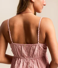 Rompers & Jumpsuits | Billabong Star Glow Striped Romper Pink Sunset