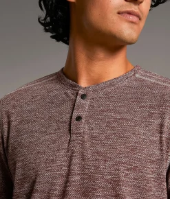 Tops | BKE Starling Knit Henley Burgundy