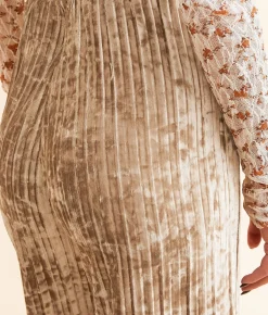 Free People Star Sign Velvet Flare Pant Champagne Sale