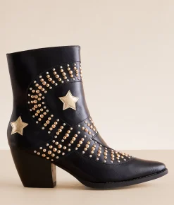Beast Fashion Star Western Ankle Boot Black Hot