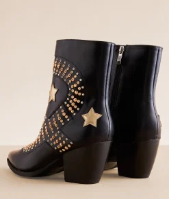 Beast Fashion Star Western Ankle Boot Black Hot