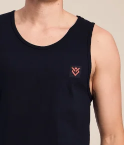 Veece Static Block Tank Top Navy Clearance