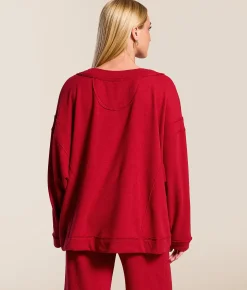 Free People Staycation Pullover Blissful Blue Outlet
