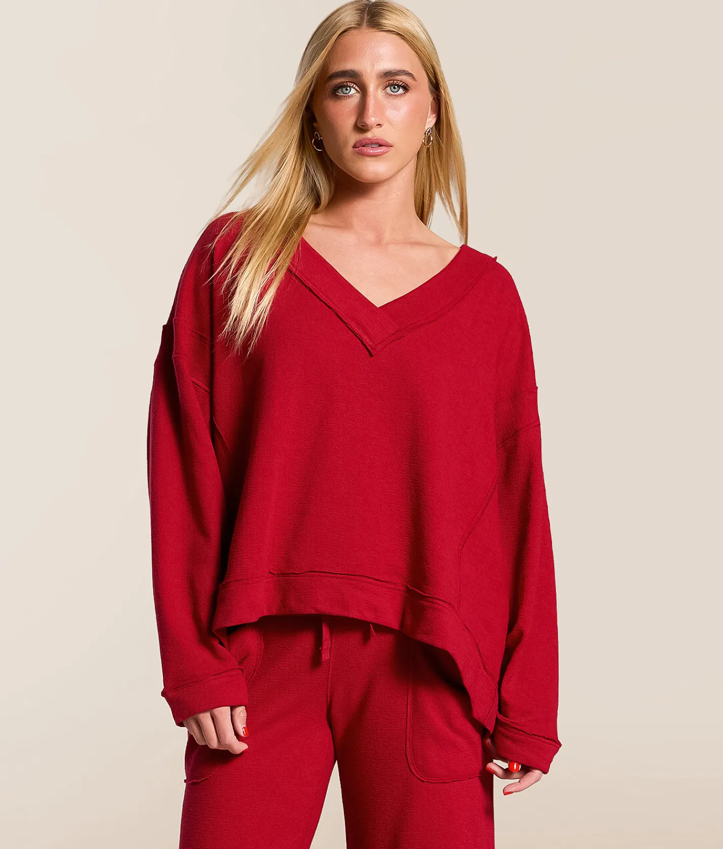 Free People Staycation Pullover Blissful Blue Outlet