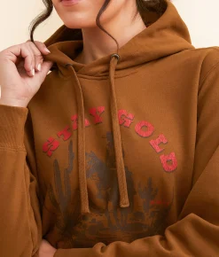Ariat Stay Gold Hooded Sweatshirt Chestnut Horse Best