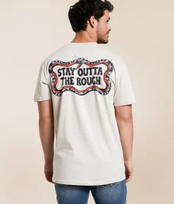 Devereux Golf Stay Outta The Rough T-Shirt Bone Hot
