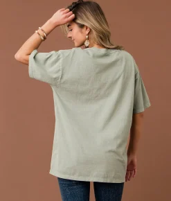Sterling & Stitch Stay Wild T-Shirt Olive Green Outlet