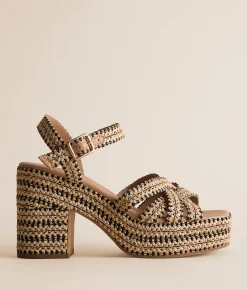 Shoes | Madden Girl St. Barts Raffia Sandal Natural with Blk Raffia