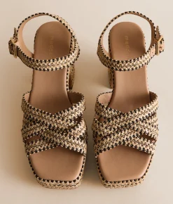 Shoes | Madden Girl St. Barts Raffia Sandal Natural with Blk Raffia