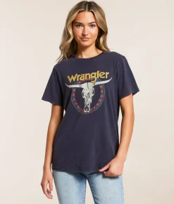 Tops | Wrangler® Steerhead T-Shirt Dark Sapphire