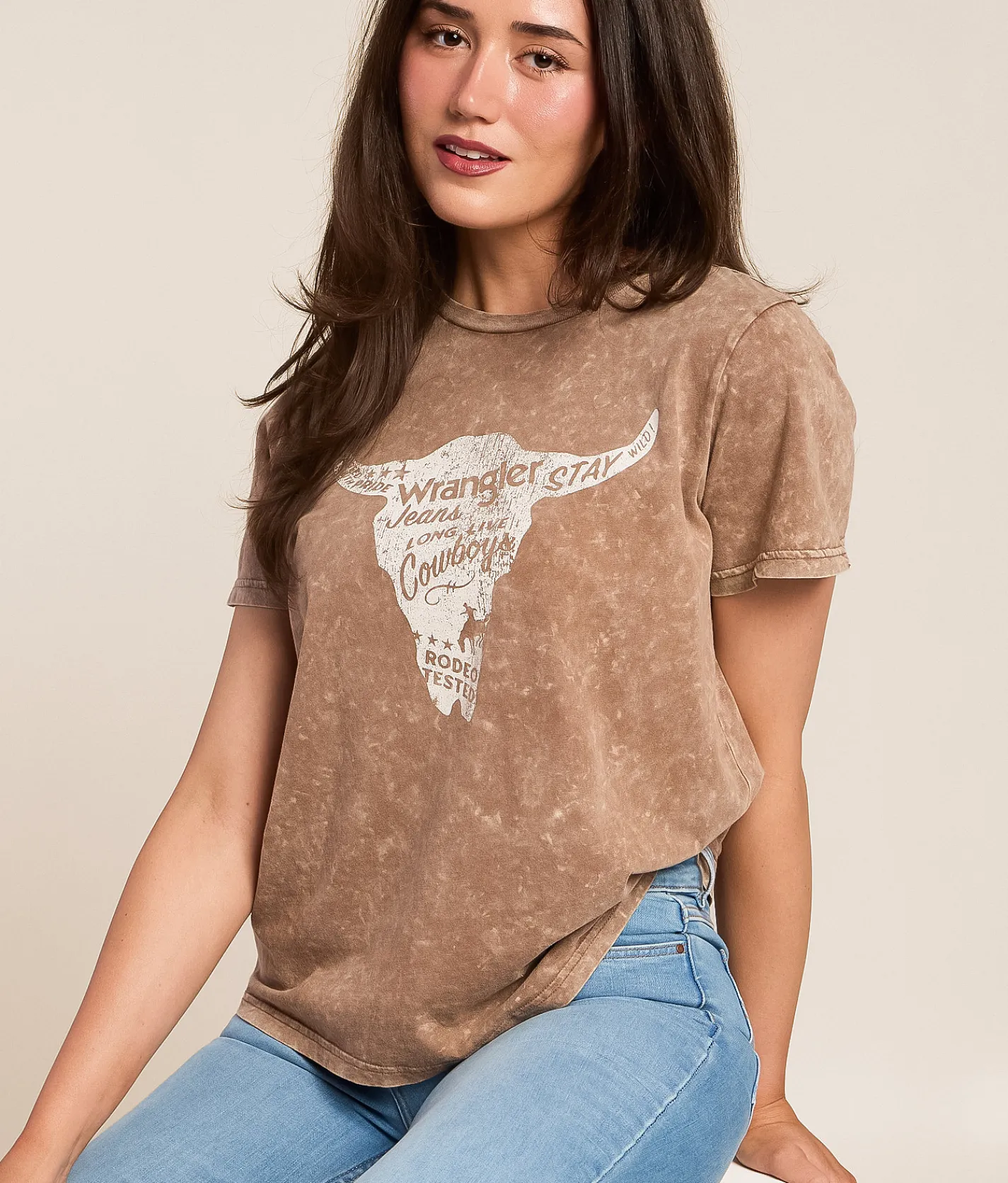 Tops | Wrangler® Steerhead T-Shirt Chocolate Chip