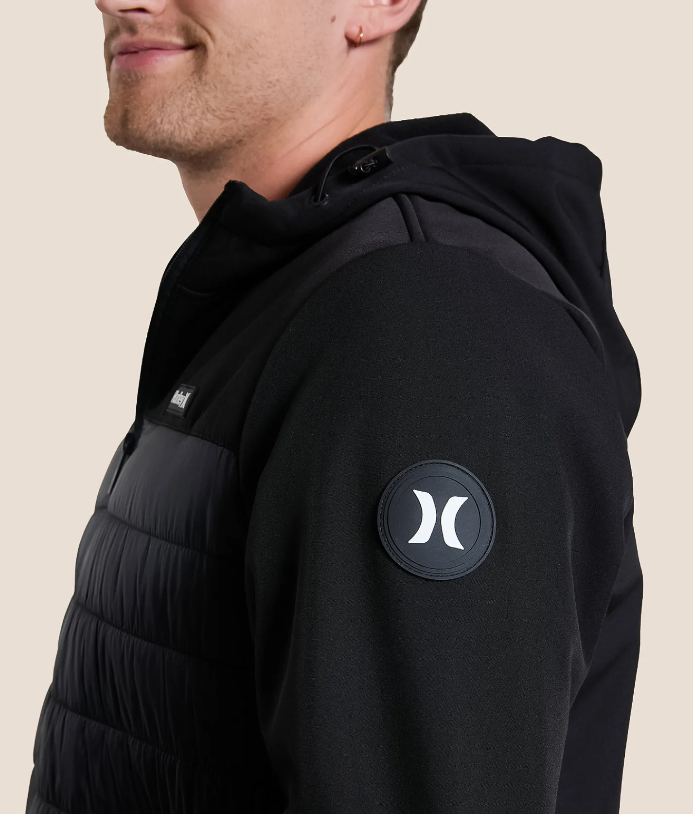 Hurley Stefan Hooded Puffer Jacket Black Outlet