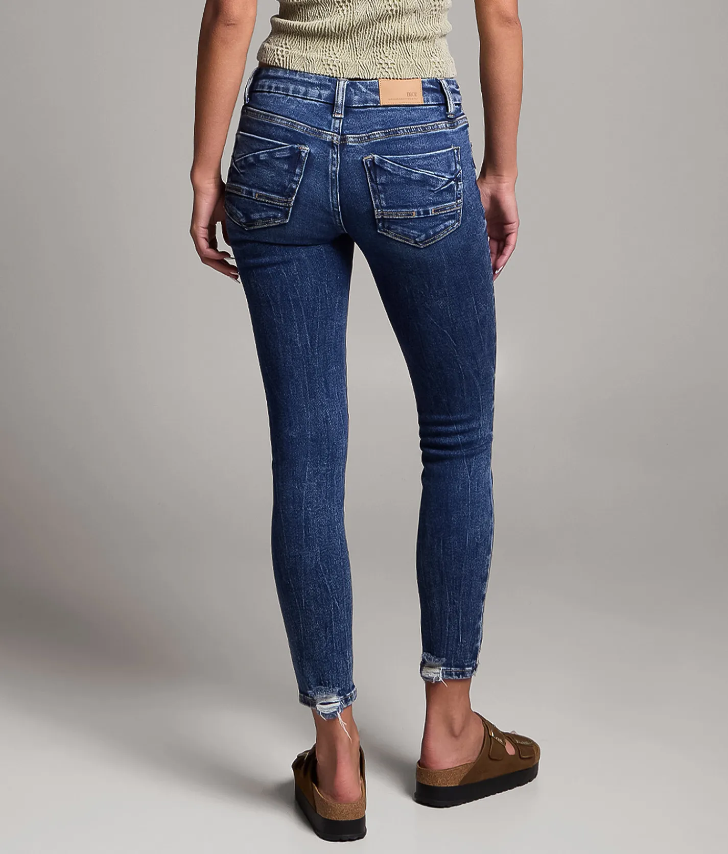 BKE Stella Ankle Skinny Stretch Jean Olsen 2 New