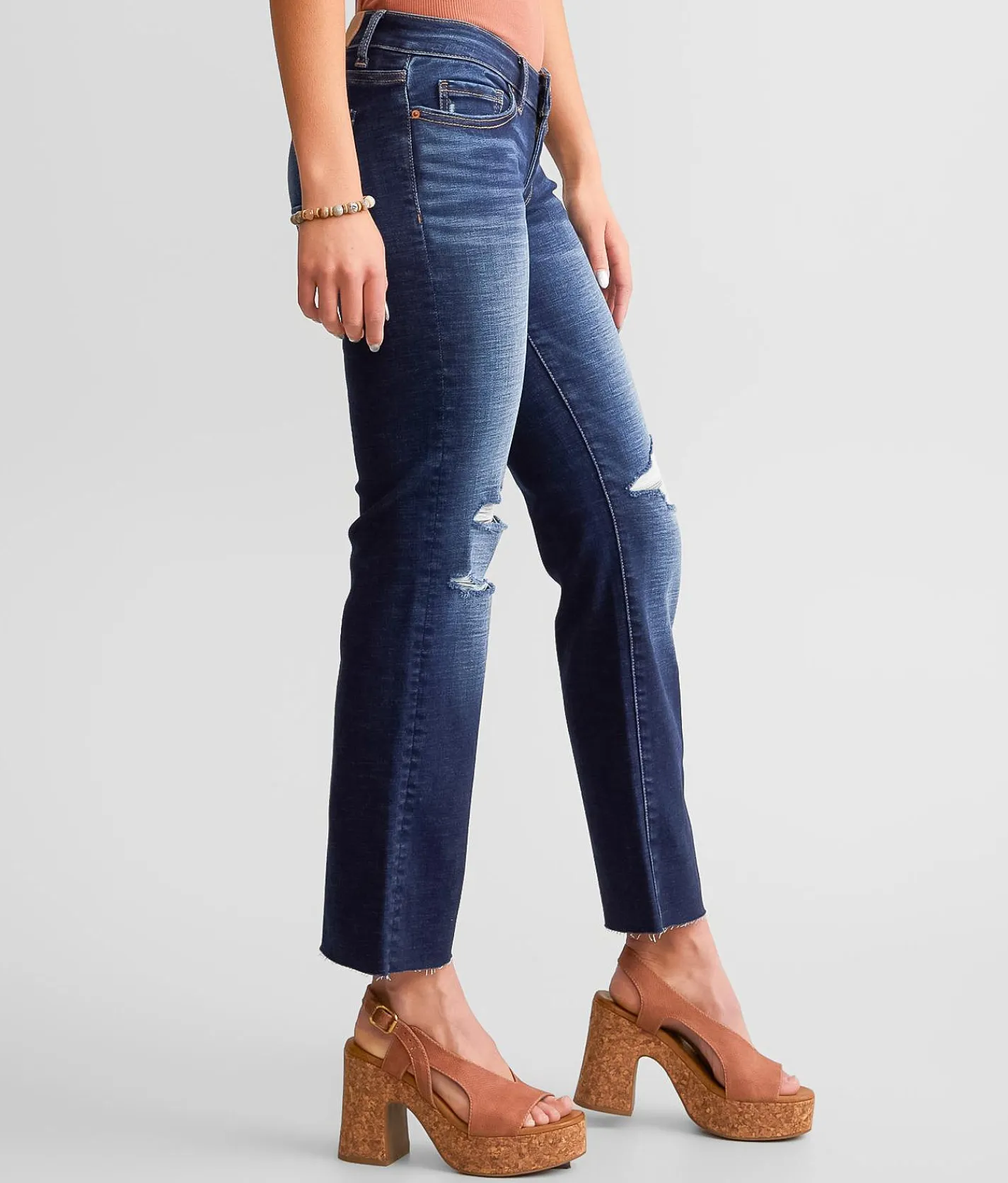 BKE Stella Cropped Straight Stretch Jean Stott New