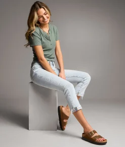 Jeans|Bottoms | BKE Stella Cuffed Stretch Capri Jean Kerker 5