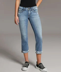 BKE Stella Cuffed Stretch Capri Jean Sims 2 Outlet