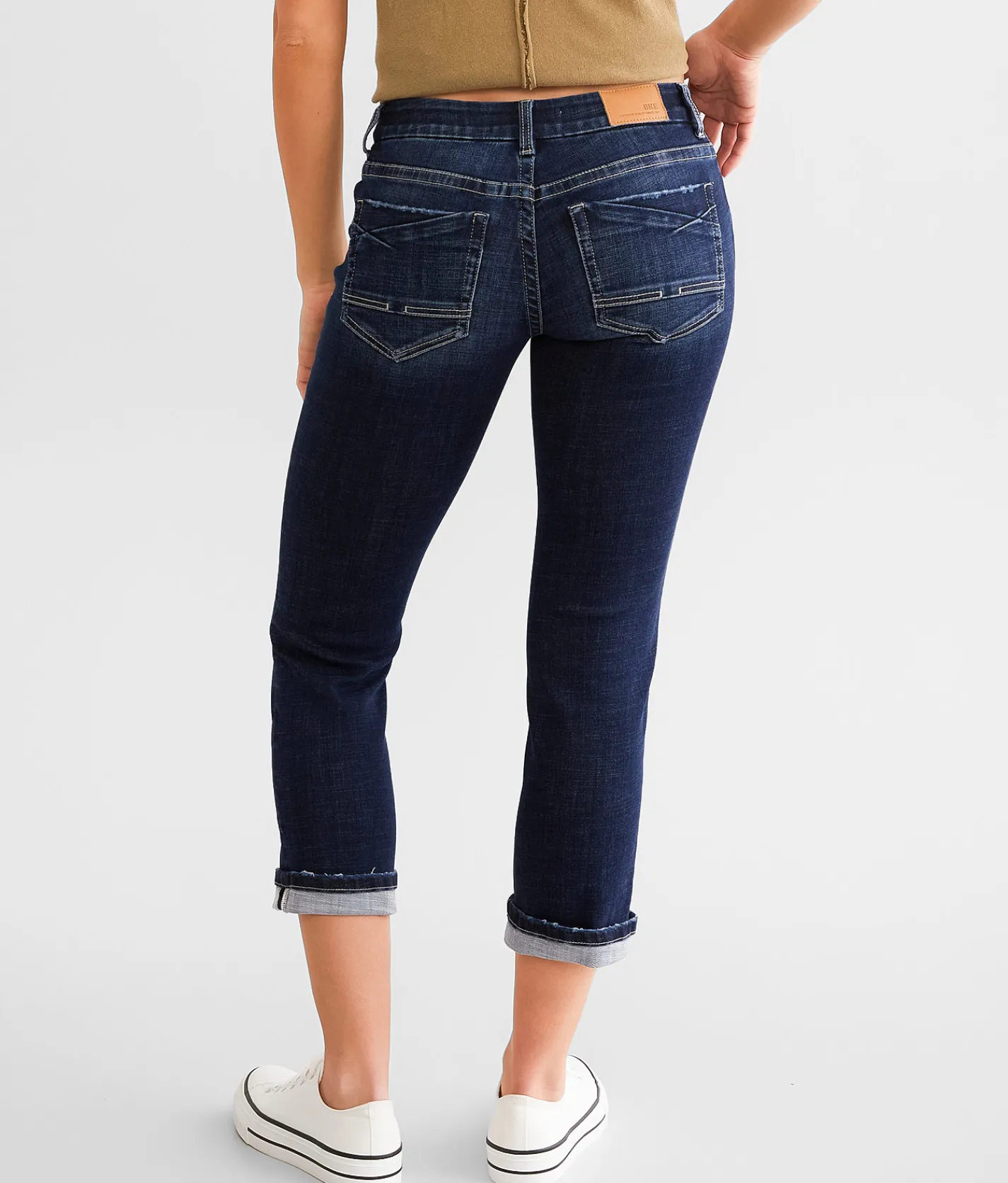 BKE Stella Cuffed Stretch Capri Jean Zinter Hot