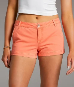 Shorts | BKE Stella Mid-Rise Stretch Short Fusion Coral