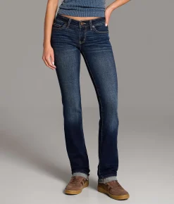 BKE Stella Straight Cuffed Stretch Jean Hosino 4 Clearance