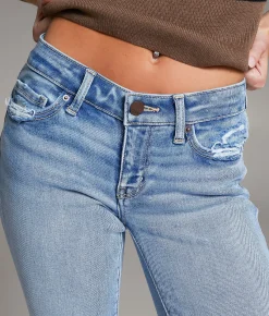 BKE Stella Straight Stretch Cuffed Jean Rumney Discount