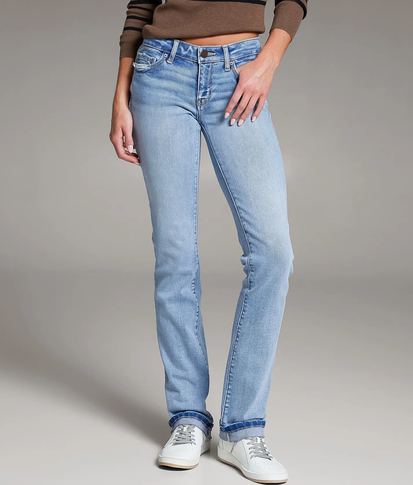 Jeans|Bottoms | BKE Stella Straight Stretch Cuffed Jean Rumney