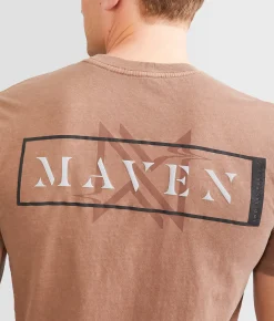 Graphic T-Shirts | Maven Co-op Stencil Frame T-Shirt Ginger