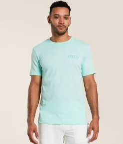 Tops|Graphic T-Shirts | Hurley Stepping Stones T-Shirt Teal Tint Arctic Green