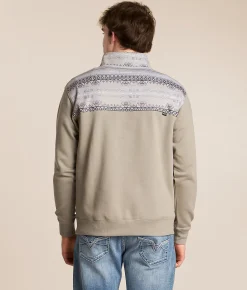 Tops | Hooey Stevie Quarter Snap Pullover Grey Aztec