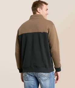 Tops | Hooey Stevie Quilted Quarter Snap Pullover Black