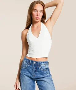 Tops | Free People Still There Halter Tank Top Wine