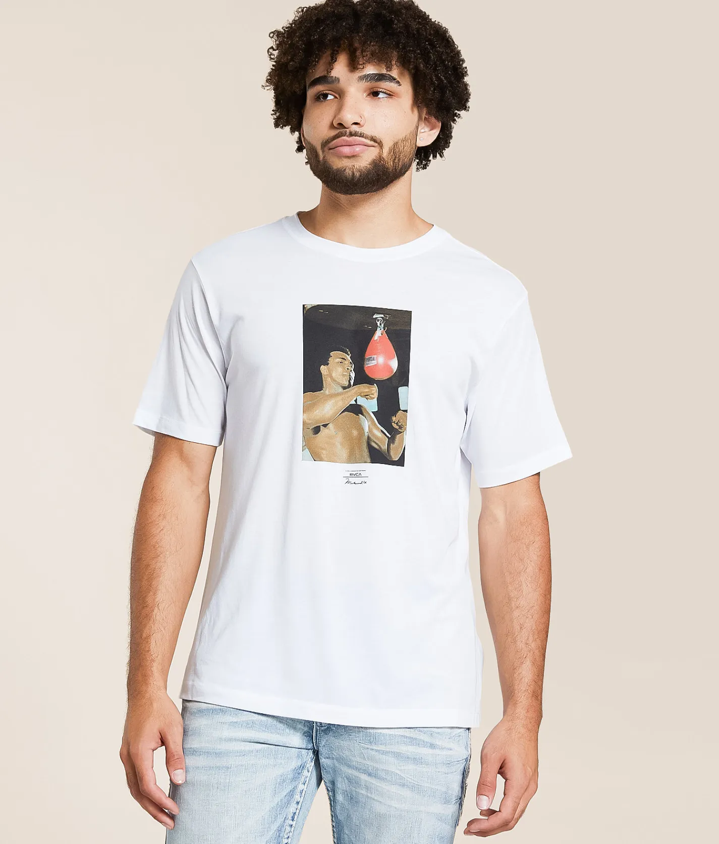 RVCA Sting Like A Bee Sport T-Shirt White Clearance